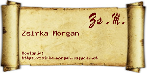 Zsirka Morgan névjegykártya